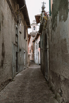 Street in Onno village, lake Como, Italy
