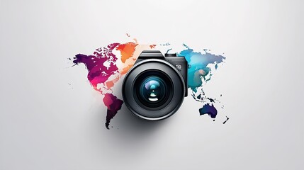 world photography day. Camera Lens Illustrations. vector.