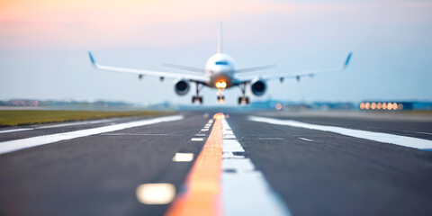 The plane is on the runway