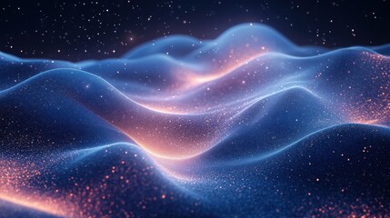 Serene Galactic Illumination - Abstract Cosmic Vector Art in Minimalist Dark Tones with Clean Central Area on White Background, 3D Rendering