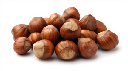 Obraz premium hazelnuts isolated on white background