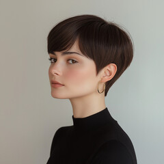 modern hairstyle with straight