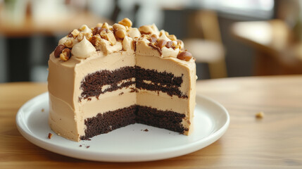 chocolate cake on a plate