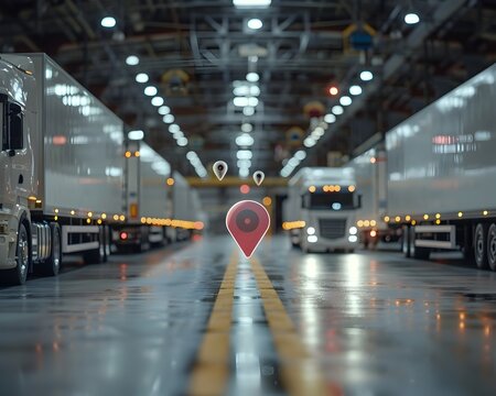 Real time Delivery Truck Tracking System Monitoring Warehouse Logistics and Arrival Times