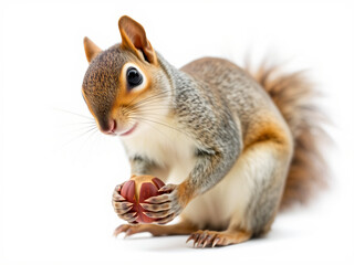 Obraz premium . Alert Squirrel Holding a Nut