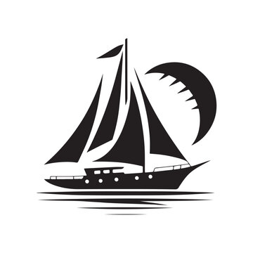 recommend clip art: Sailboat logo design template icon