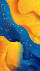 Abstract background modern hipster futuristic graphic. Yellow background with stripes. Vector abstract background texture design, bright poster and blue background Vector illustration.stockphoto style