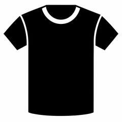 Flat black  t shirt vector illustration