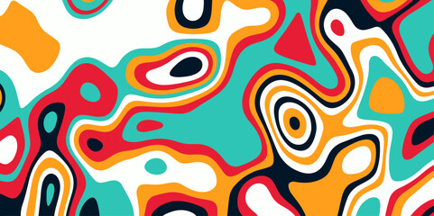 Fototapeta premium Abstract colorful paper cut background design .Modern vector illustrations with hand drawn organic shapes.Trendy multicolor contemporary design for prints, flyers,banners covers design.. 