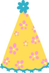 Doodle Party Hat Yellow