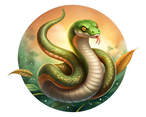 cartoon snake with snake