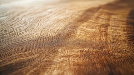 Fototapeta premium Natural Beauty of Oak: Close-up of Exquisite Wood Grain and Color Variations on Countertop
