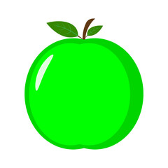 green apple fruit icon vector illustration. Illustration apple isolated on white backgrounds