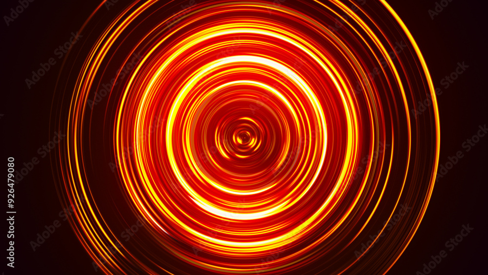 Poster bright led tunnel. colorful effect of colored radial movement. abstract rounded background. colored 
