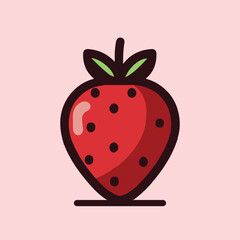 Versatile Strawberry Logo Vector Design. Good for  Product Branding.