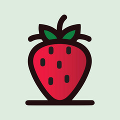 Versatile Strawberry Logo Vector Design. Good for  Product Branding.