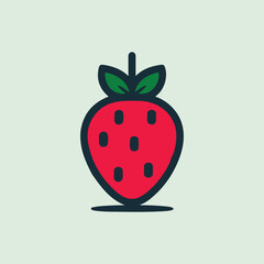 Versatile Strawberry Logo Vector Design. Good for  Product Branding.