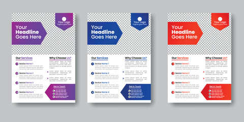 Corporate business flyer & brochure Template vector Design, modern business flyer template, abstract business flyer and creative design with natural shape and blue color. Marketing, business proposal,