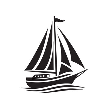 recommend clip art: sailboat icon, Nautical vessel icon, sailboat logo design, simple and clean sailboat icon, silhouette, logo