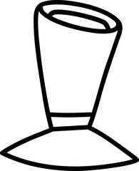 Hand Drawn Doodle Witch Cauldron Outline