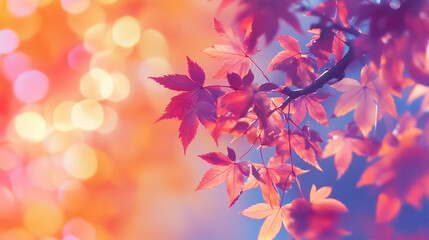 Fototapeta premium Clip art background wallpaper of autumn leaves