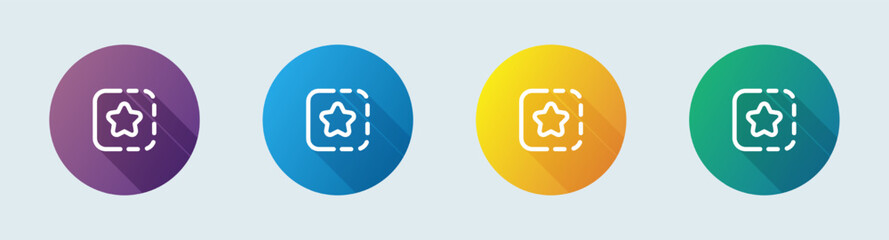 Favourite line icon in flat design style. Star signs vector illustration.