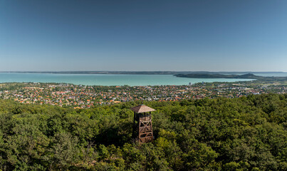 Jokai lookoout tower is on Next to Balatonfured city. Amazing view from here onto the almost full...