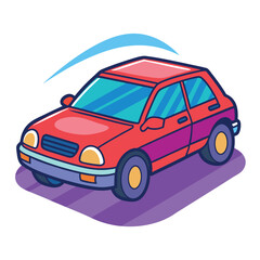Fototapeta premium Sleek Car Vector Design Illustration
