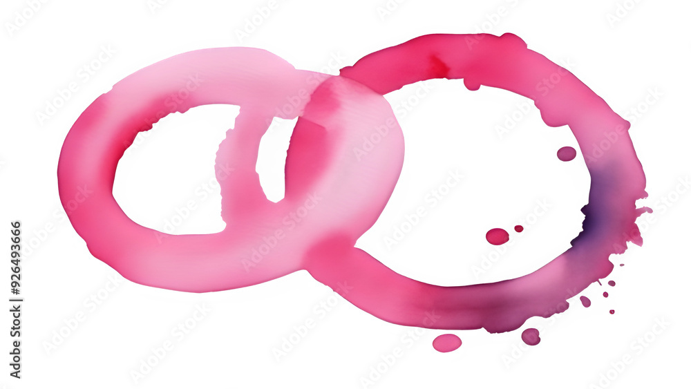 Wall mural A pink stain ring