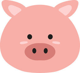 Cute Doodle Pig Illustration