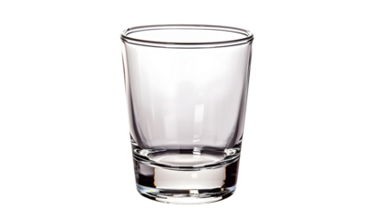 Empty glass tumbler isolated