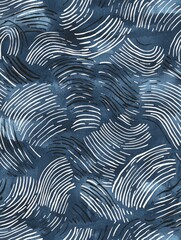 Fototapeta premium Textured Wallpaper Pattern in Organic Geometric Style with Random Pantone Colors and White Lines Reminiscent of Japanese Bohemian Nordic Boho Woodblock Prints