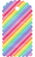 decorated label - basic tag - Vector graphic in modern style - rainbow - ideal as a package sealer, gift tag, jam, liquor, card, jars, bottles, for cricut, sublimation, cutting plotter
