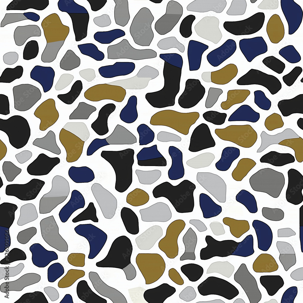 Poster seamless pattern abstract terrazzo pattern in earthy tones