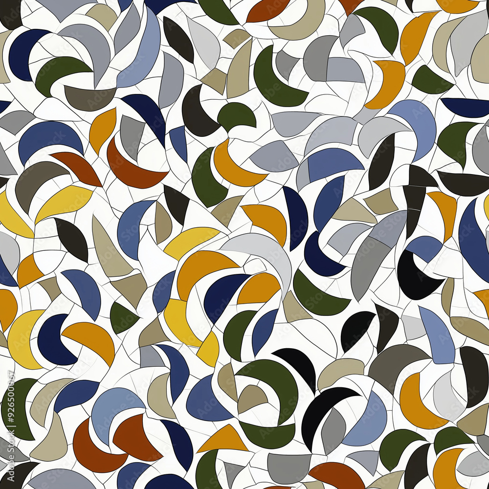 Poster seamless pattern abstract colorful swirl pattern with white background