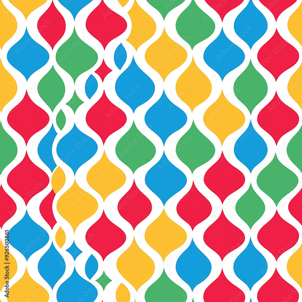 Poster seamless pattern colorful diamond pattern with rounded edges