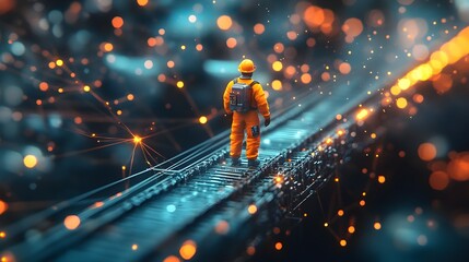 Engineer Balancing Load Distribution Across Network Infrastructure