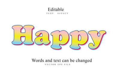 Happy text effect for enjoyment