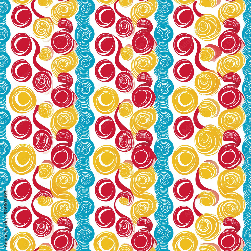 Poster seamless pattern colorful abstract geometric circles pattern