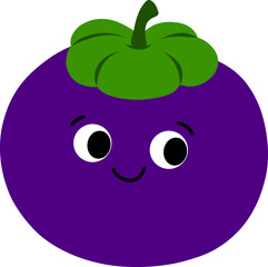 Cute Mangosteen Cartoon