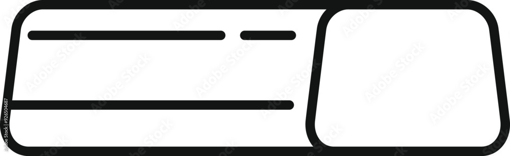 Poster simple icon of a rubber eraser for correcting mistakes while writing