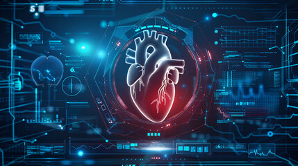 Healthcare Heart hologram Cardiology technology