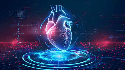 Healthcare Heart hologram Cardiology technology