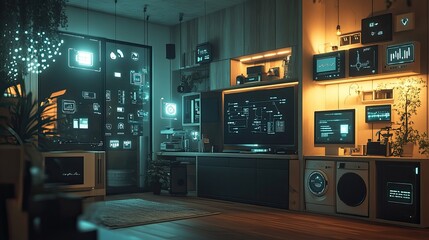 Fototapeta premium the power of the Internet of Things with a visually stunning image of a smart home