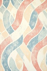 Textured Wallpaper Pattern in Organic Geometric Style with Random Pantone Colors and White Lines Reminiscent of Japanese Bohemian Nordic Boho Woodblock Prints