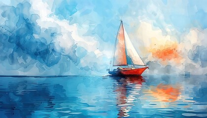 sailboat on the sea