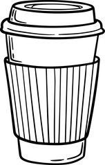 Hand-Drawn Disposable Coffee Cup