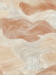 Textured Wallpaper Pattern in Organic Geometric Style with Random Pantone Colors and White Lines Reminiscent of Japanese Bohemian Nordic Boho Woodblock Prints