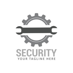 Setting icon vector Gear logo design