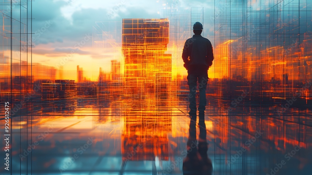 Poster engineer analyzing workflow to identify bottlenecks in 3d rendered scene